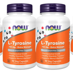 L-tirosina 750mg Now Foods L-tyrosine 90 Veg Caps 4un