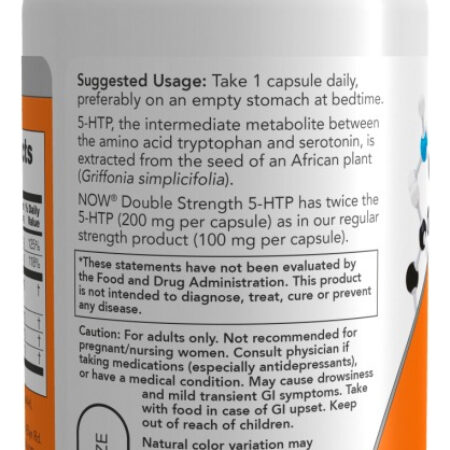 5-htp 200mg Dupla Força 120 Cápsulas Importado 2un Now Foods - Imagem 4