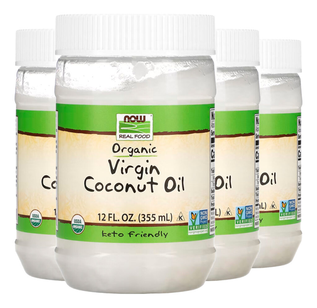Óleo De Coco Virgem Now Foods 355ml 100% Puro Importado 4un