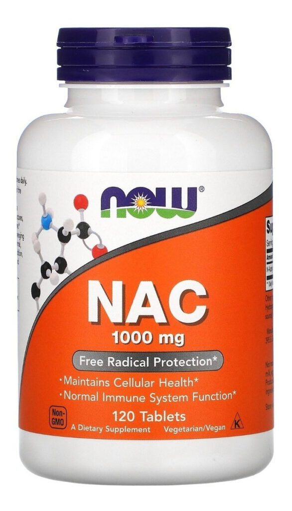 Nac 1000mg 120 Tablets Now Foods Sabor Sem Sabor