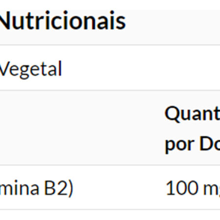 Vitamina B-2 100mg Riboflavina 100 Cáps Importado - Imagem 3