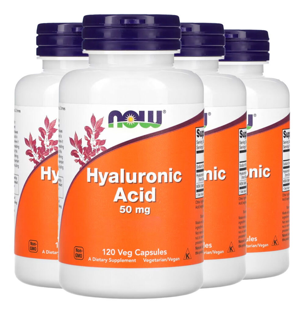Ácido Hialurônico 50mg Msm Now Foods 120caps Importado 4un
