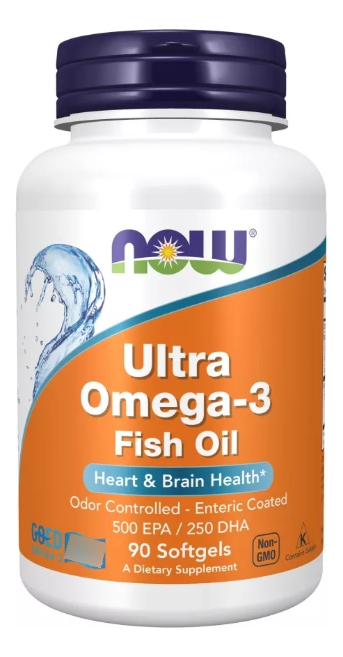 Ultra Ômega 3 Now Foods (90 Softgel) 500 Epa E 250 Dha Saúde Sabor Sem Sabor