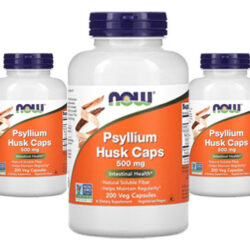 Fibra De Psyllium 500mg Now Foods Psyllium 200veg Caps 5un