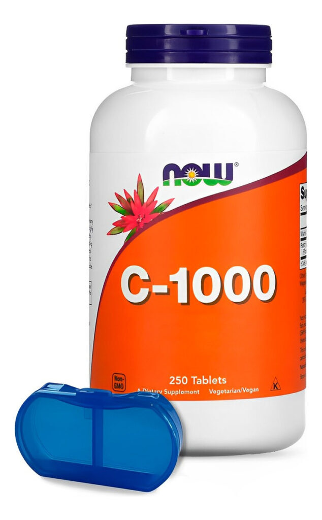Now Foods Vitamina C 1000mg+r. Mosqueta 250tab +porta Cáps