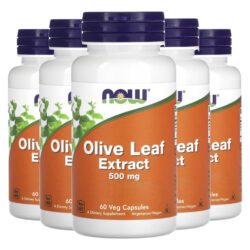 Extrato Folha De Olive 500mg Now Foods 60 Cáps Importado 5un