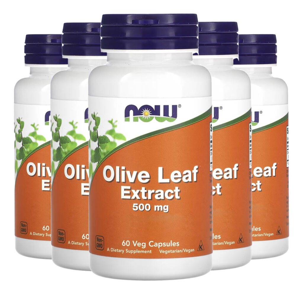 Extrato Folha De Olive 500mg Now Foods 60 Cáps Importado 5un
