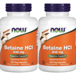 Betaína Hcl 648mg Now Foods Betaine Hcl 120 Veg Caps 2un