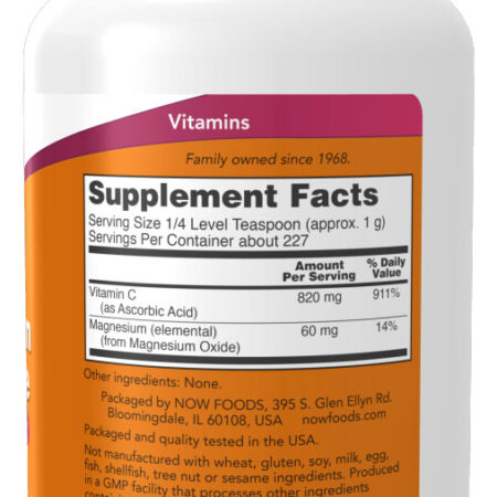 Ascorbato Magnésio Pó + Vit C 227g Importado 2un Now Foods - Imagem 3
