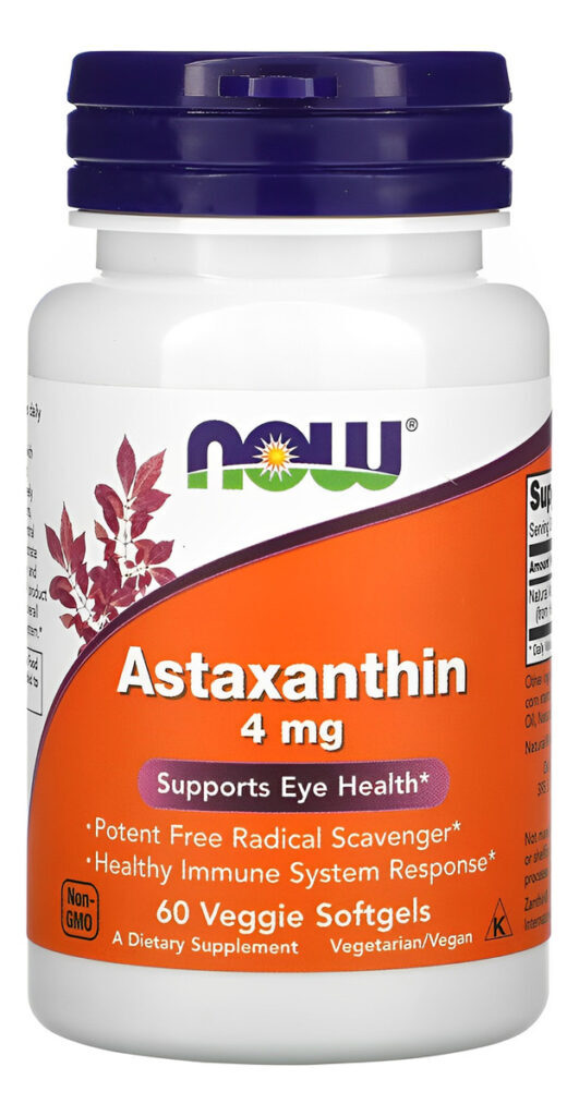 Astaxantina 4mg Now Foods 60vegs Softgel