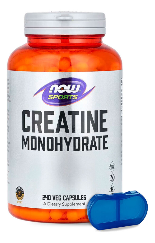 Creatina Monohidratada Now Foods 240caps + Porta Cápsulas