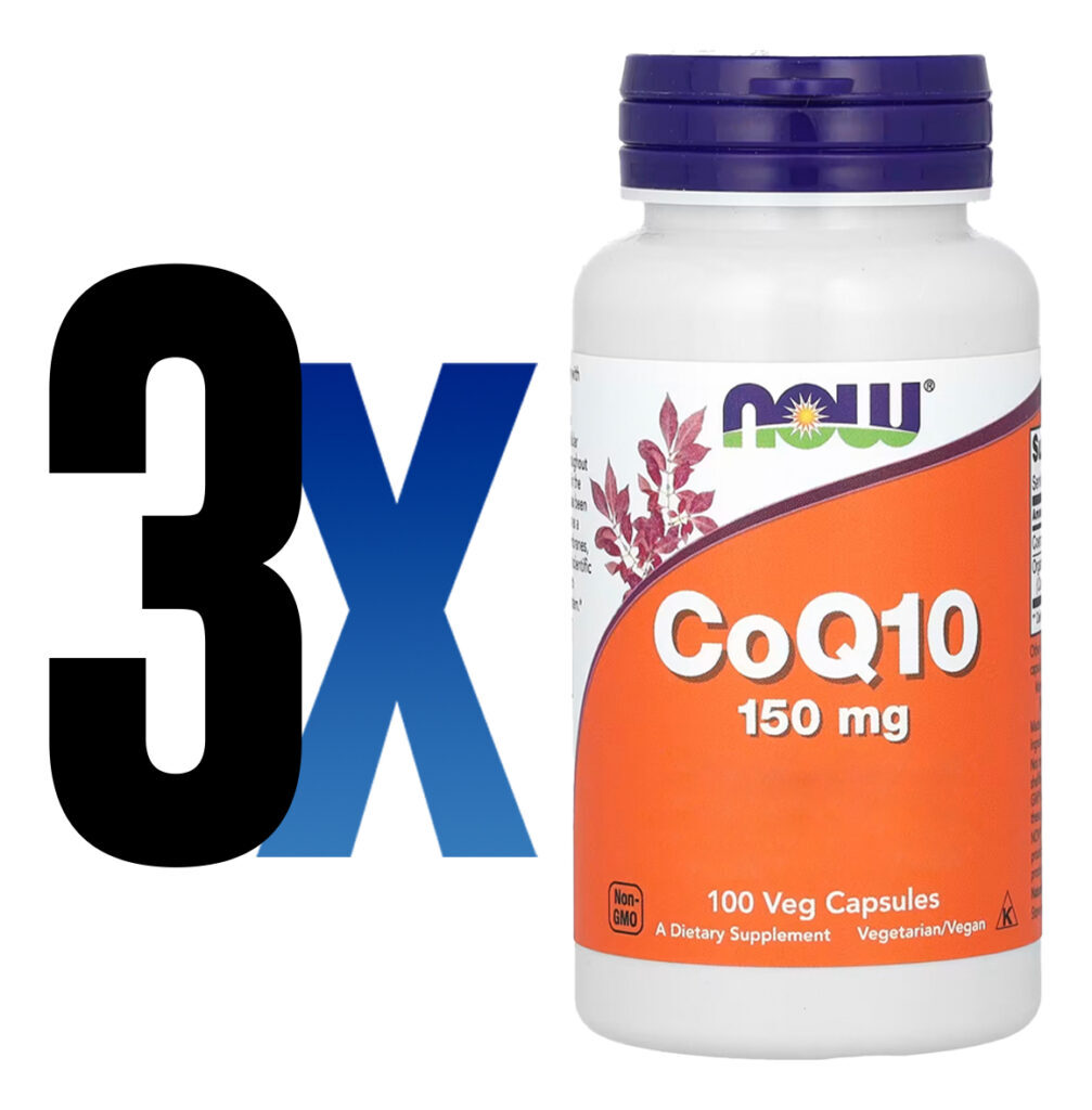 Coenzima Coq10 150mg Now Foods 100 Cápsulas Importado 3un - Imagem 2