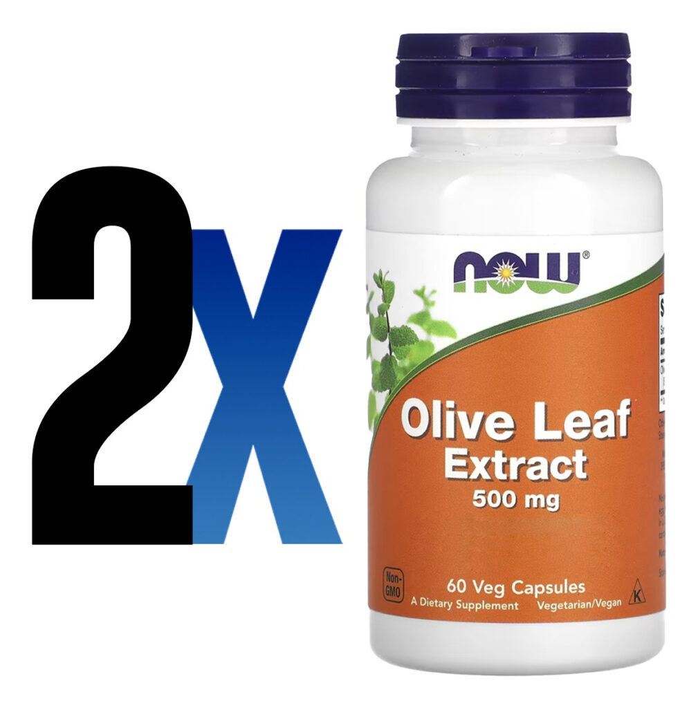 Extrato Folha De Olive 500mg 60 Cáps Importado 2un Now Foods - Imagem 2
