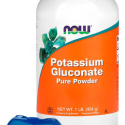 Potássio Gluconato Pó Now Foods 454 Gramas + Porta Cápsulas