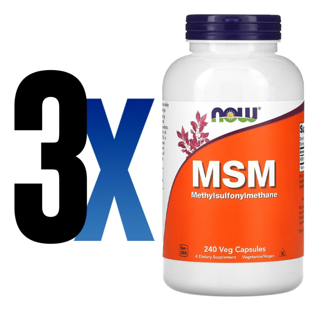 Msm 1000mg 240 Cápsulas Importado 3un Now Foods - Imagem 2