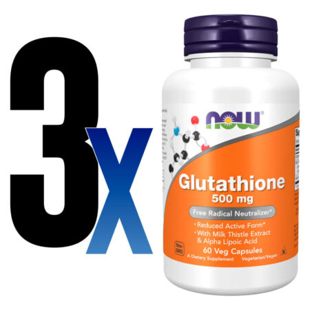 Glutationa 500mg Now Foods Glutathione 60 Veg Caps 3un - Imagem 2