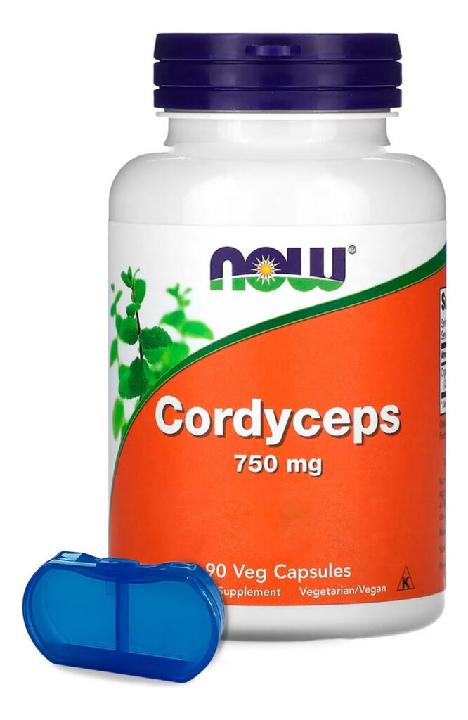 Cordyceps 750mg Now Foods 90 Caps + Porta Cápsulas