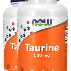 Taurina Taurine 500mg 100 Cápsulas Importado 2un Now Foods