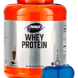 Whey Protein Now Foods 2722g Pó Chocolate + Porta Cápsulas
