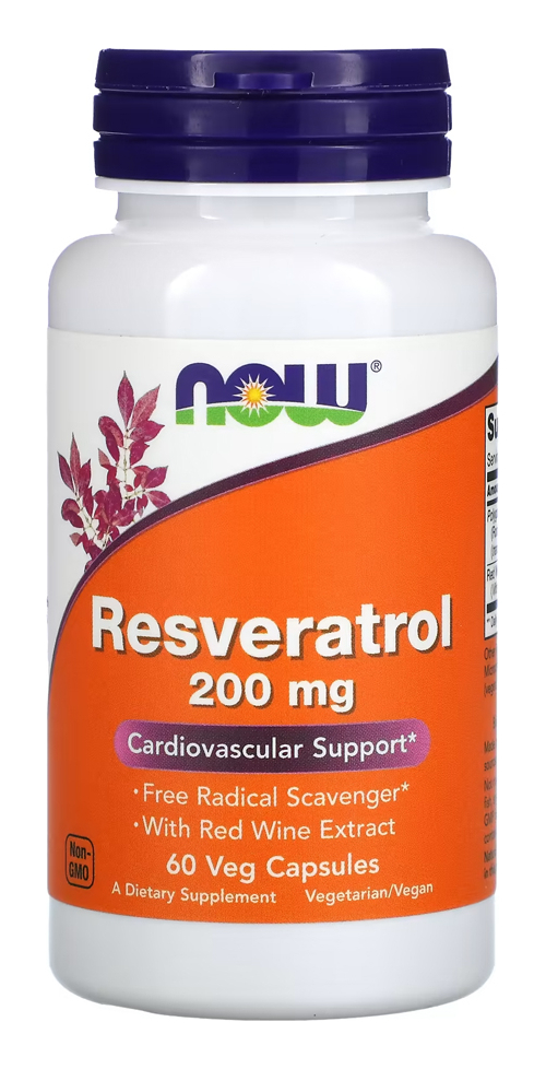 Resveratrol 200mg Now Foods Extrato Vinho Tinto 60caps 2un - Imagem 3