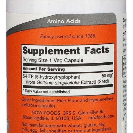 5-htp 50mg Now Foods 90 Caps + Porta Cápsulas - Imagem 2