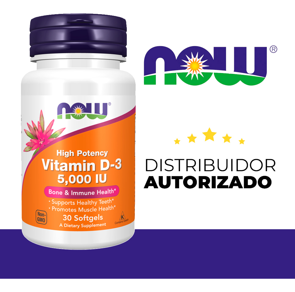 Vitamina D-3 5000ui Now Foods 30 Softgels Importado - Imagem 4