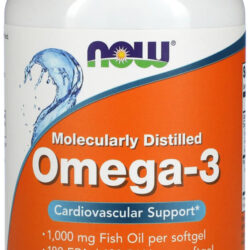 Ômega-3 Molecularmente Destilados Now Foods 200softgels Sabor Sem Sabor