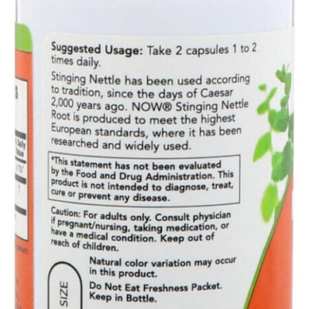 Stinging Nettle Root Extract Raiz Urtiga 250mg 90 Caps Now Sabor Neutro - Imagem 3