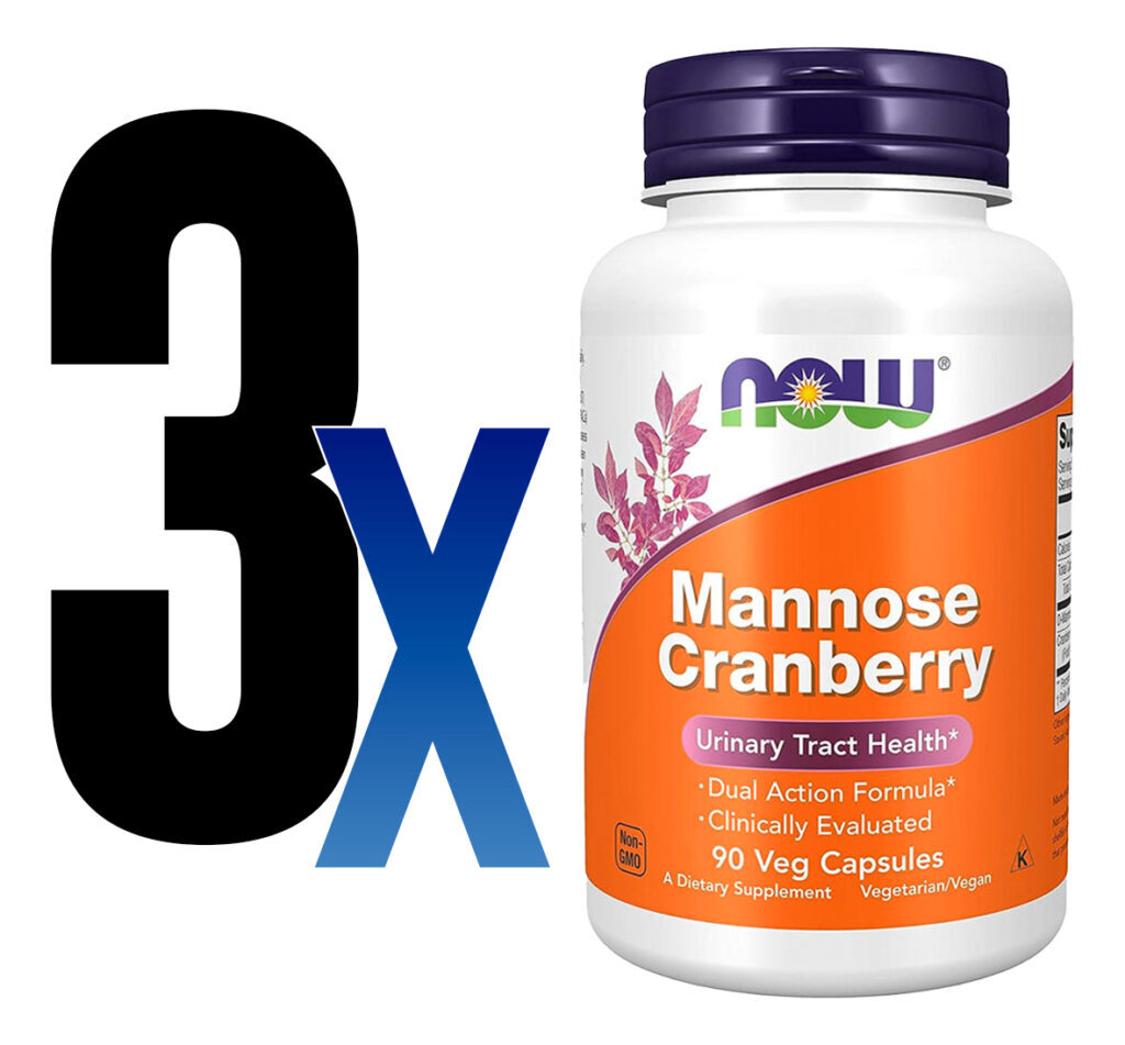 Manose E Cranberry Now Foods Mannose Cranberry 90vegcaps 3un - Imagem 2