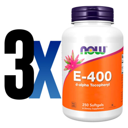 Vitamina E-400 Now Foods D-alfa Tocoferol 250s Importado 3un - Imagem 2