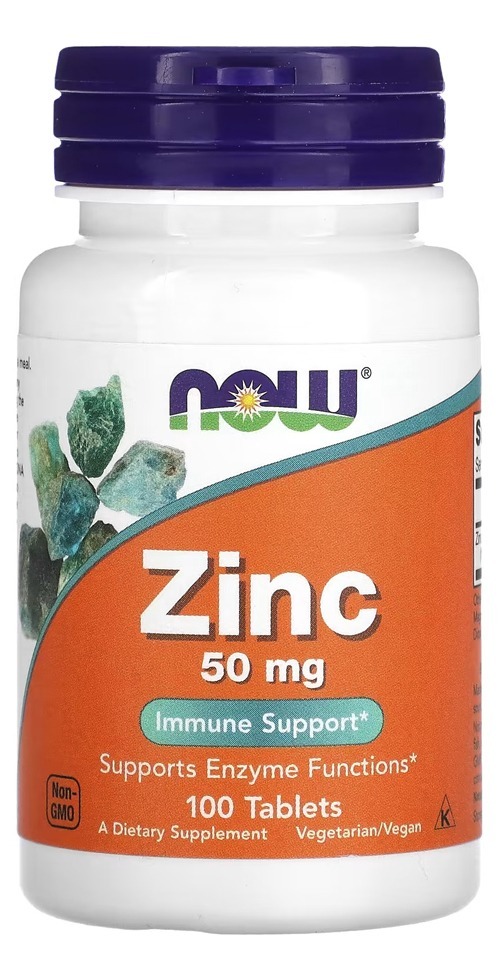 Gluconato De Zinco 50mg Now Foods 100tabs Importado Eua/usa