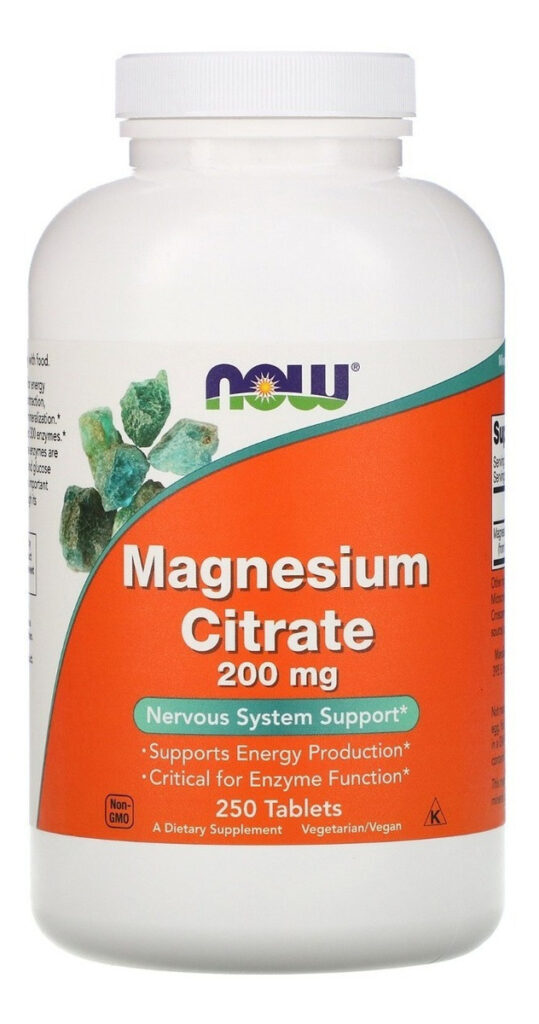 Citrato De Magnésio 200mg 250 Comprimidos Now Foods - Imagem 4