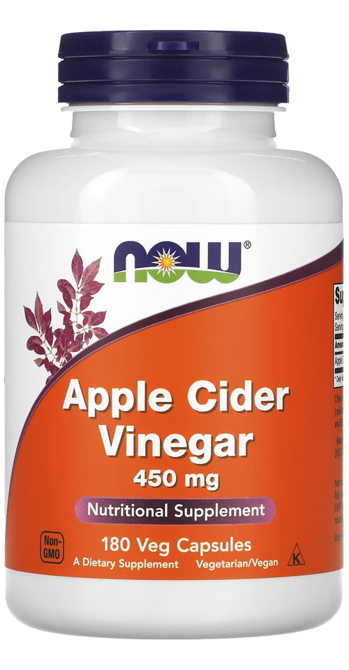 Vinagre De Maçã 450mg Now Foods Cider 180 Veg Caps 2un Sabor Sem Sabor - Imagem 3