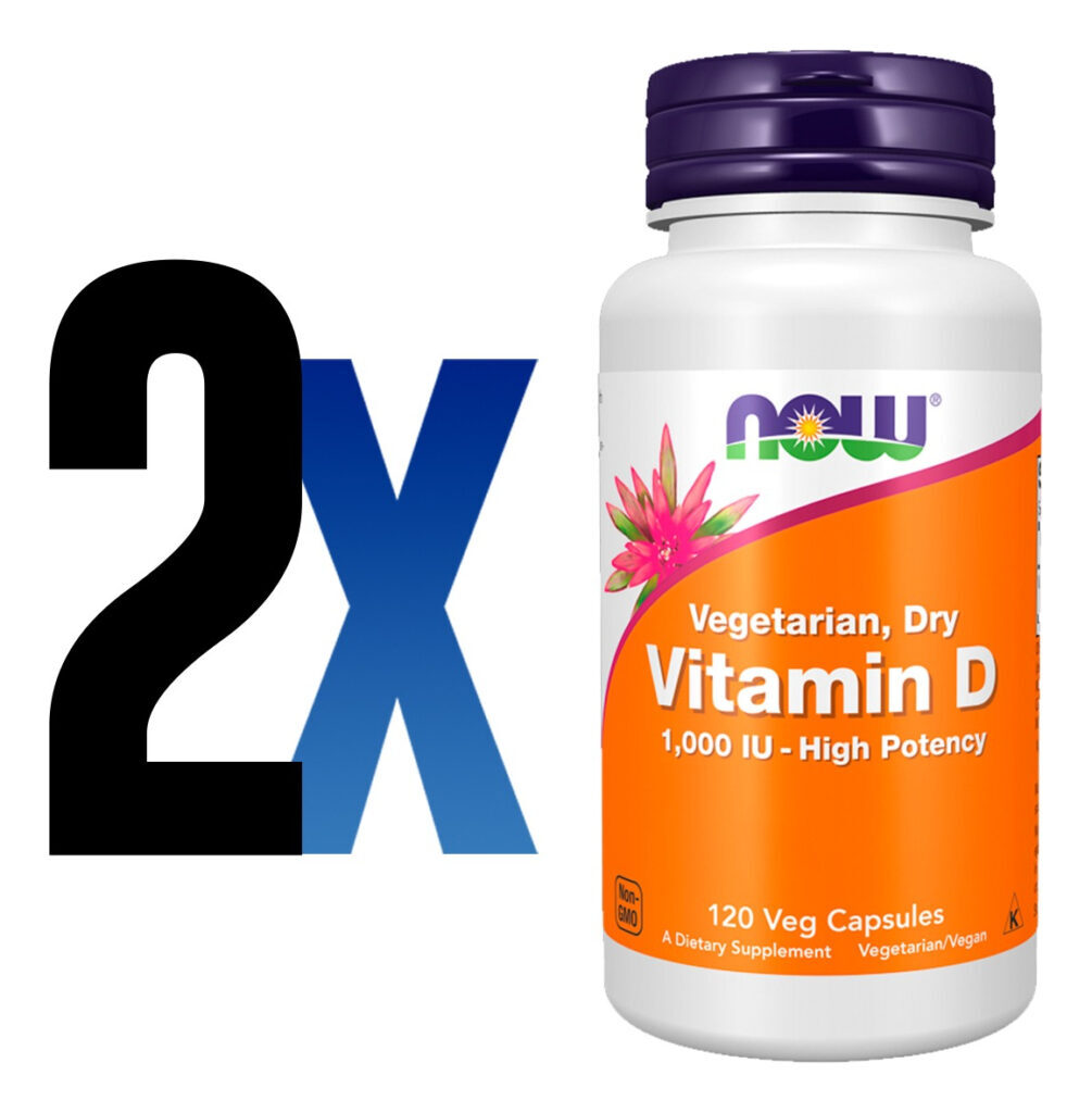 Vitamina D 25mcg 120 Cáps Importado 2un Now Foods - Imagem 2