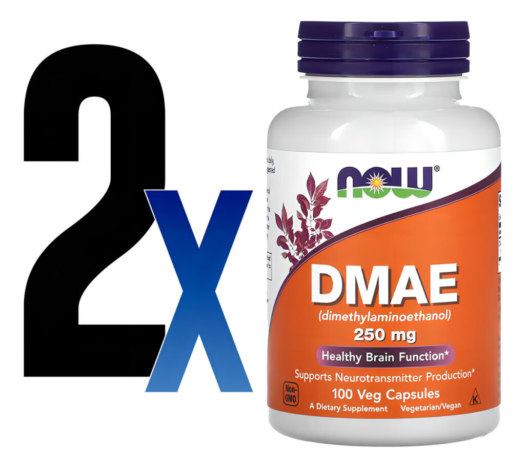Dmae 250mg Now Foods Dimetilaminoetanol 100 Veg Caps 2un Sabor Sem Sabor - Imagem 3