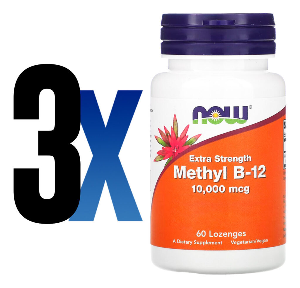 Metil B-12 Now Foods 10000mcg F. Extra 60past Importado 3un - Imagem 2