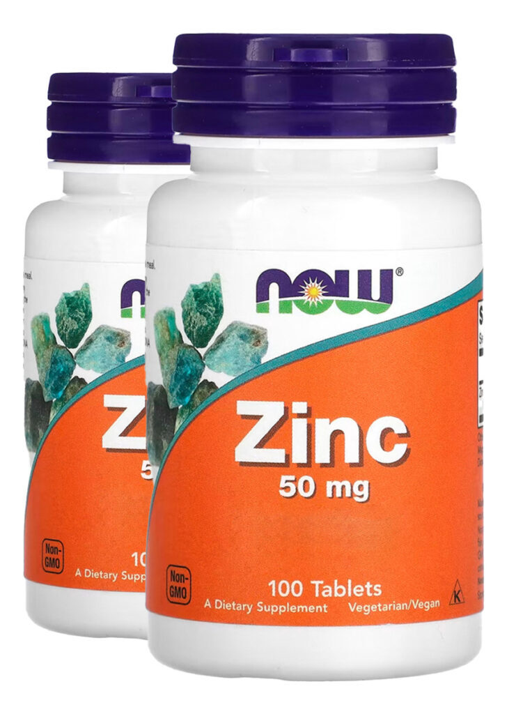 Gluconato De Zinco 50mg 100 Tablets Importado 2un Now Foods