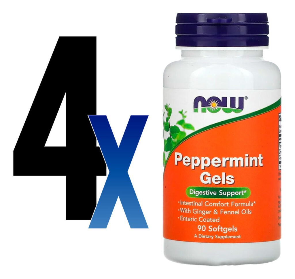Géis De Hortelã Pimenta Now Foods Peppermint 90softgels 4un - Imagem 2