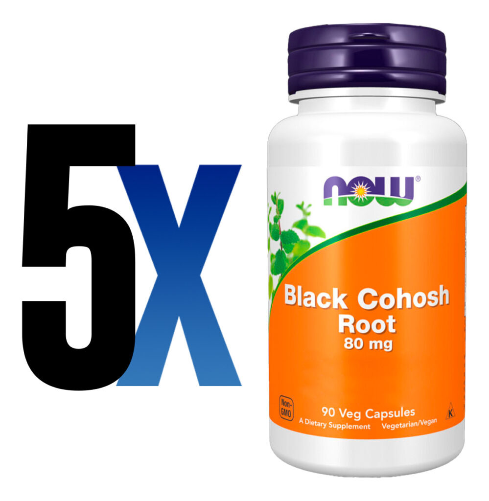 Black Cohosh Root 80mg Now Foods 90 Veg Cáps Importado 5un - Imagem 2