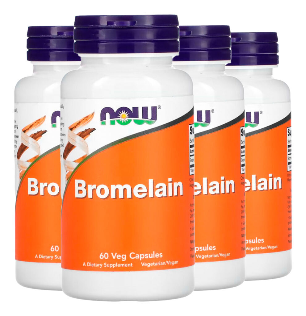 Bromelaína 500mg Now Foods 60 Cápsulas Importado 4un