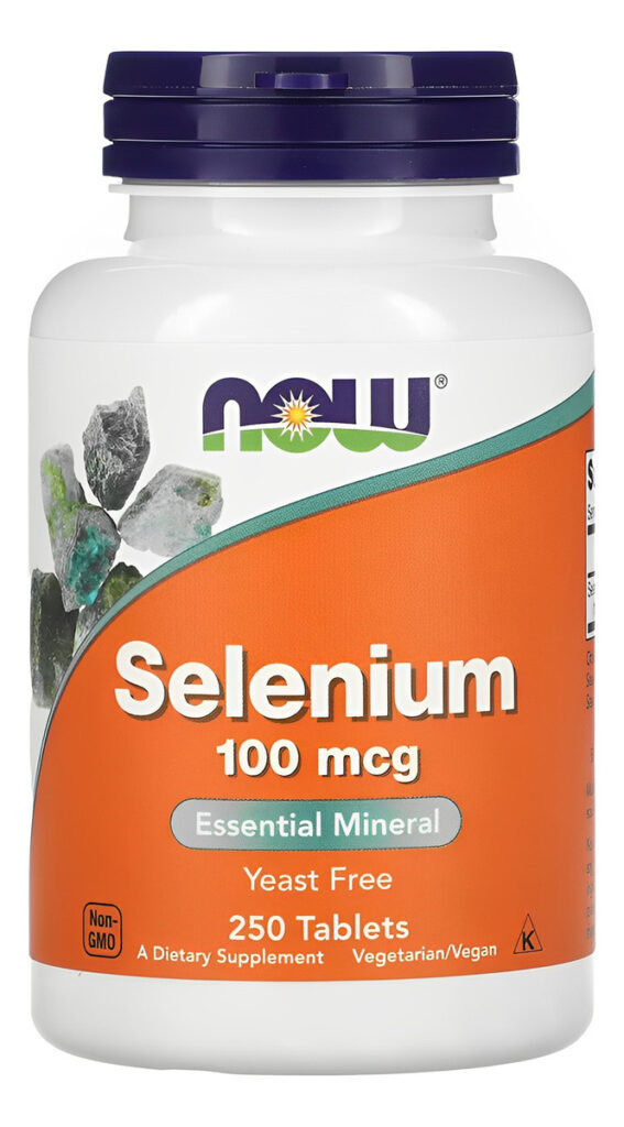 Now Foods Selênio 100mcg Selenium 250 Tablets Importado
