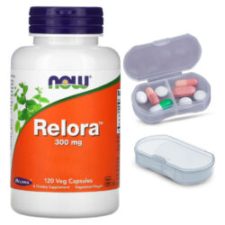 Relora Extracto 300mg Now Foods 120 Caps + Porta Cápsulas