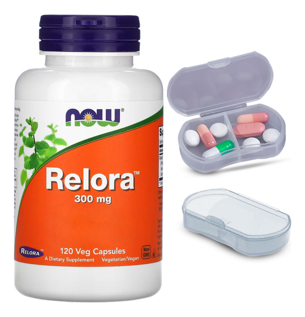 Relora Extracto 300mg Now Foods 120 Caps + Porta Cápsulas