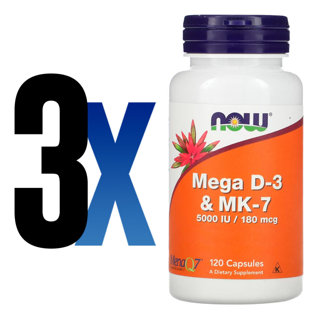 Vitamina Mega D-3 E Mk-7 Now Foods 120veg Caps Importado 3un - Imagem 2