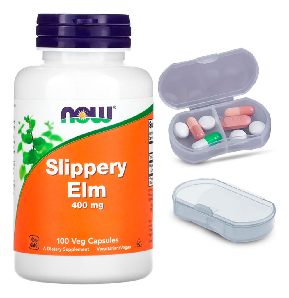 Ulmus Rubra 400mg Now Foods 100 Cáps + Porta Cápsulas
