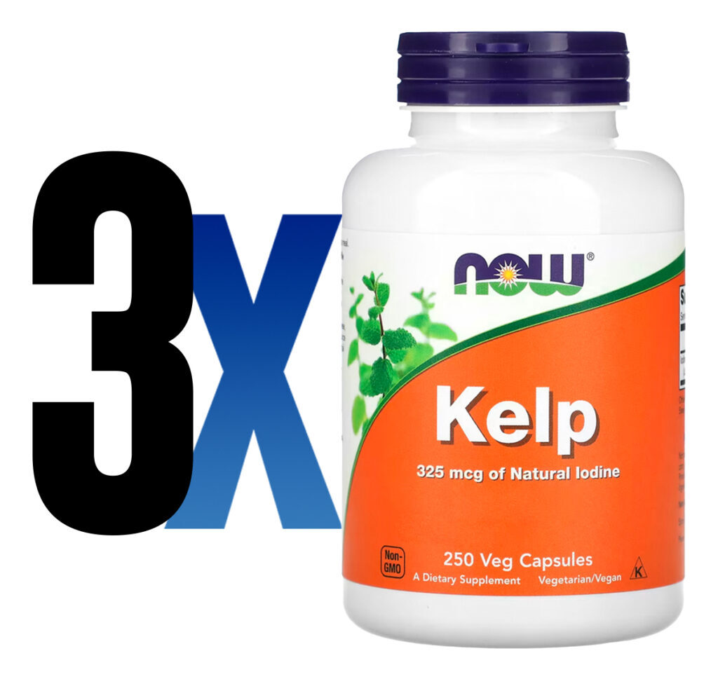 Kelp 325mcg Iodo Natural Now Foods250 Caps Importado 3un - Imagem 2