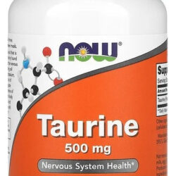 Taurina 500 Mg - 100 Cápsulas Da Marca Now Foods Com Sabor De Taurina