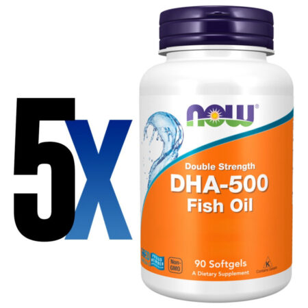Dha-500 250epa Óleo De Peixe 90soft Importado 5un Now Foods - Imagem 2