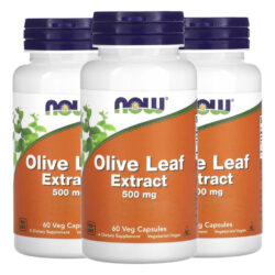 Extrato Folha De Olive 500mg Now Foods 60 Cáps Importado 3un