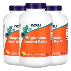 Magnésio Inositol Pó 454g Limonada Importado 3un Now Foods